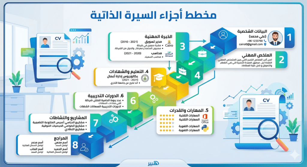 صورة تعلم كيف تكتب سيرة ذاتية باللغة الانجليزية cv