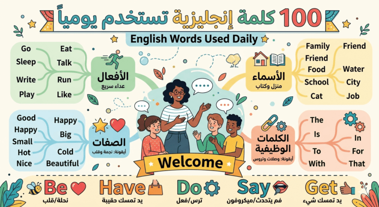 اهم 100 كلمة في اللغة الانجليزية