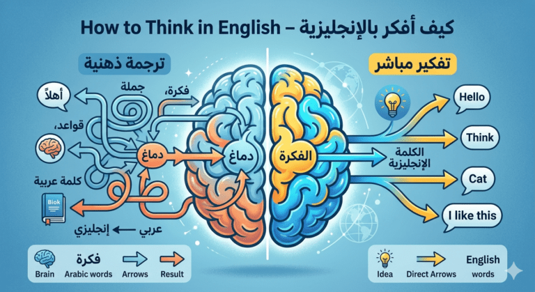كيف أفكر بالإنجليزية