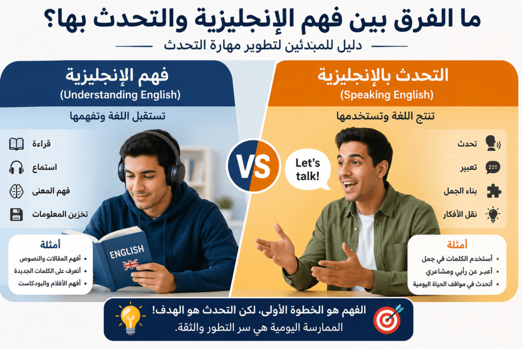 لماذا أفهم الإنجليزية لكن لا أستطيع التحدث؟